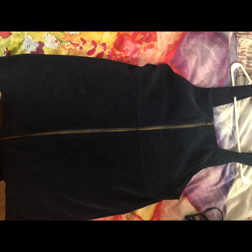 American Eagle O/S navy corduroy dress